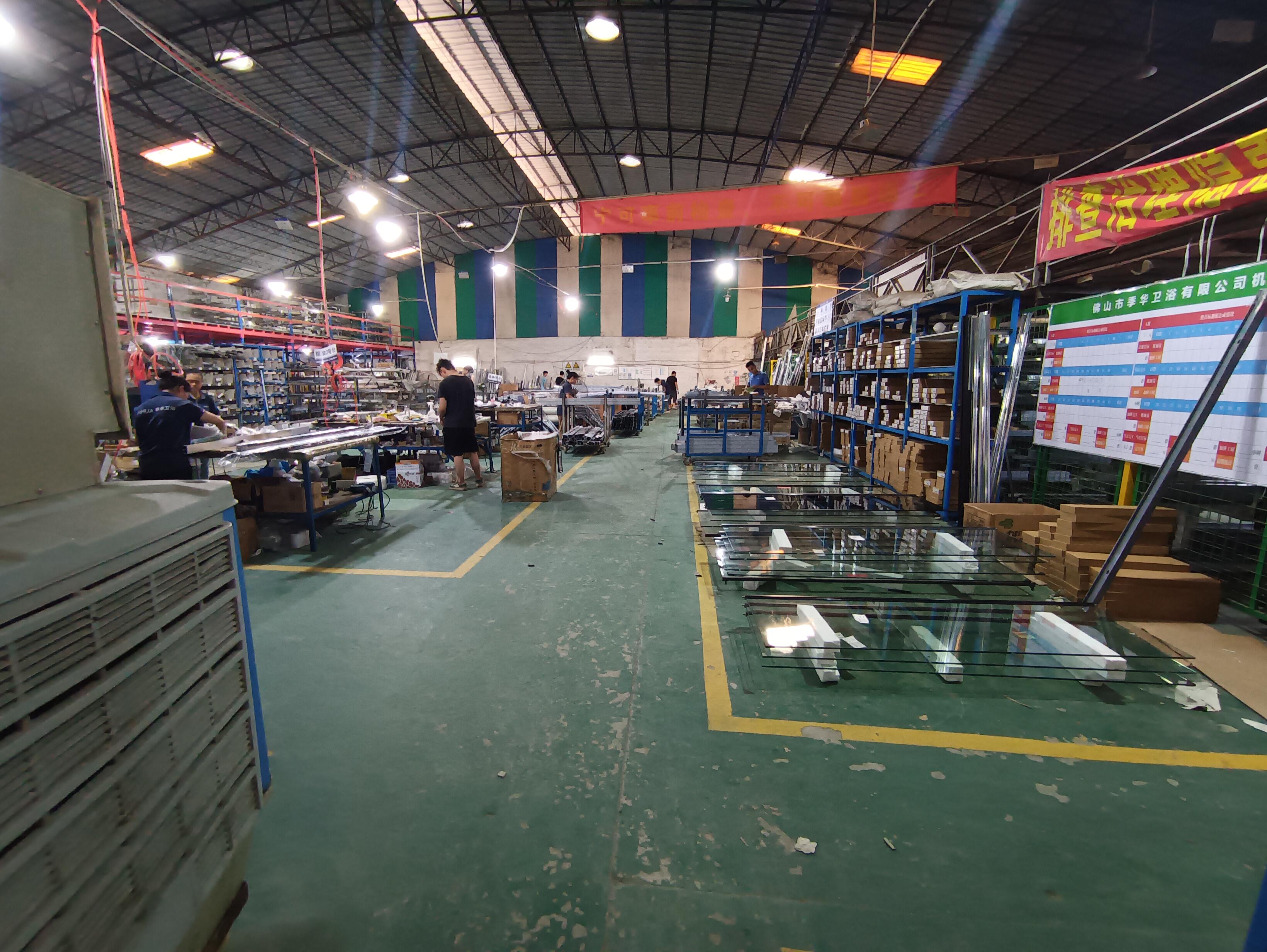 Shower enclosure assembly and production environment
